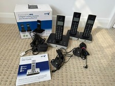 BT Freelance XD7500 3 Trio Triple Cordless Digital Handset Answering Machine