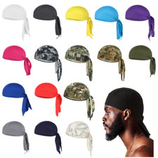 Durag Pirate Bandana Skullcap 29 Colours Quick Dry  Army Camo Headwraps Bike