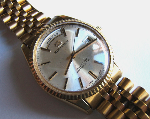 Vtg bucherer day date - day,