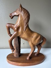 Vintage Wooden Rearing Horse