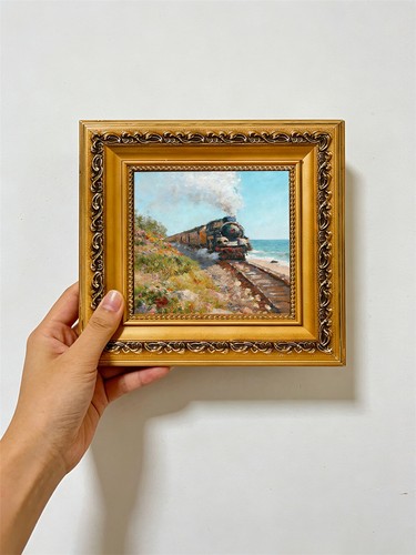 Coastal steam train seaside - coastal,