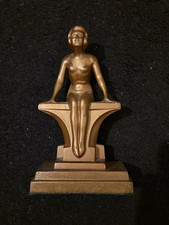 Art Deco Bronze coloured seated figurine