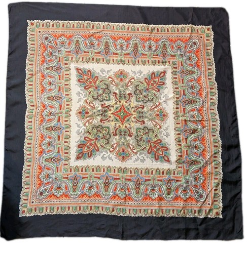 Vintage silk paisley floral - vintage,