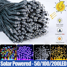 UK Fairy String Lights 20m 200led Mains Plug In Christmas Tree Indoor & Outdoor