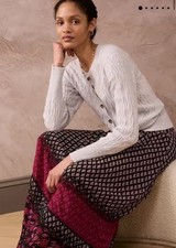 BRORA NWT Black & Plum Indian