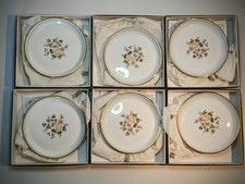 SET OF SIX  Wedgwood Porcelain Mirabelle Coasters With Original Boxes