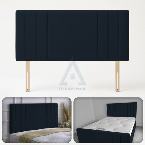 Lined headboard black velvet - lined,