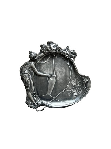Antique wmf art nouveau pewter - art,