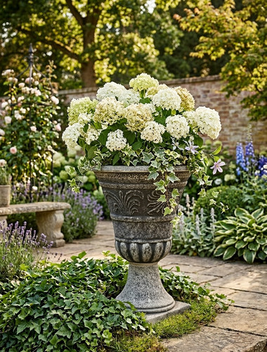 Stone effect urn - effect, planter