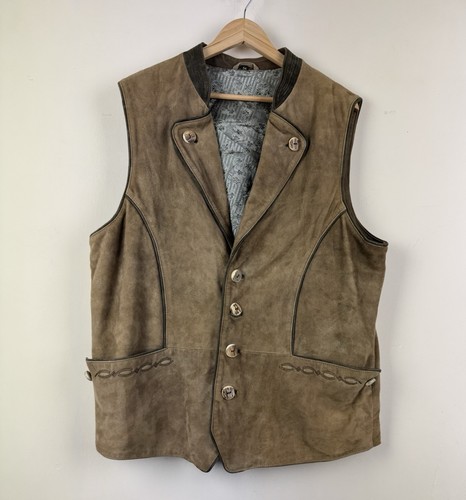 Real suede leather waistcoat - suede,