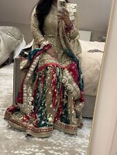 Pakistani Gharara Sharara Kameez Outfit Ethnic Designer Size Med