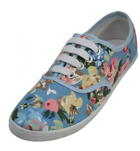 Womens light blue - floral, print