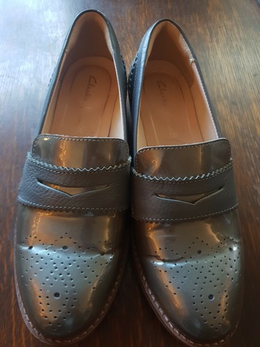Clarks metallic silver shoes - metallic,