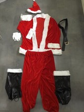 Brand New Deluxe Santa Father Christmas Costume Outfit Velvet Style UK L S3