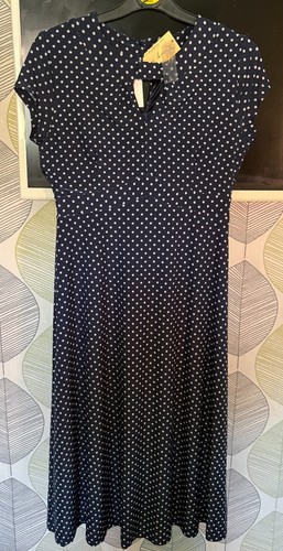 Bnwt navy white polka dot - white,