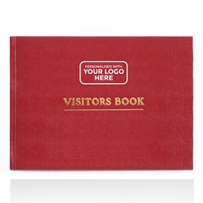 Personalised logo visitor book - personalised,