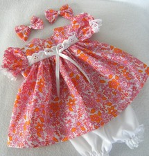 FLORAL DRESS, 2 X CLIPS, WHITE