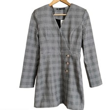 Zara XS hounds tooth grey and