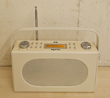 Maxtek 66580 Portable DAB FM Radio w/ Bluetooth, White & Cream, Battery & Mains