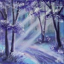 Original Oil Winter Forest