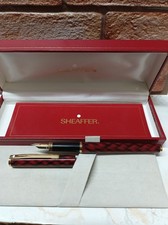 NR MINT SHEAFFER FASHION LACQUER TARTAN FOUNTAIN PEN BOX BOOKLET AS SEEN