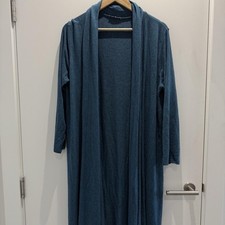 Smart winter blue long waterfall cardigan very soft