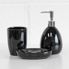 Bathroom Sink Accessories Set Hand Pump Lotion Dispenser Tumbler Soap Dish 