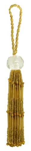 Beaded key tassel featuring - featuring, a