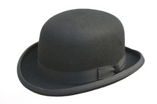 Quality Black Bowler Hat 100%