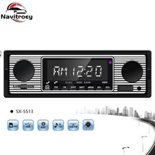 Single 1 DIN Car Radio Bluetooth Stereo MP3 Player 2USB/TF/FM/AUX Head Unit CD