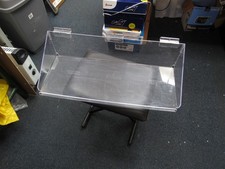 4 x Acrylic Slatwall Tray with Front Lip            W600mm x D250mm x H150