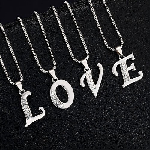 Letter necklace initial - letter, a-z