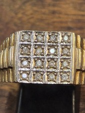 Rolex Style 9ct Gold & Diamond
