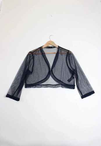 Debut sheer mesh bolero cardi - mesh,