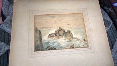 Antique crude water colour - antique,