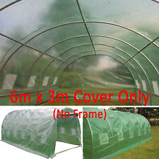 6m x 3m Polytunnel COVER ONLY! 12 Window Greenhouse Poly Tunnel Pollytunnel
