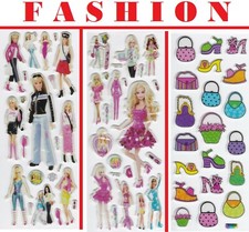 3D stickers FASHION girl dress shoes bag model accessories clothes handbag