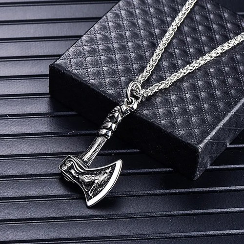 Men metal axe head pendant - men's,