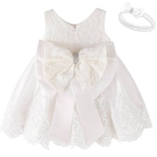 New Lace Baby Girl White