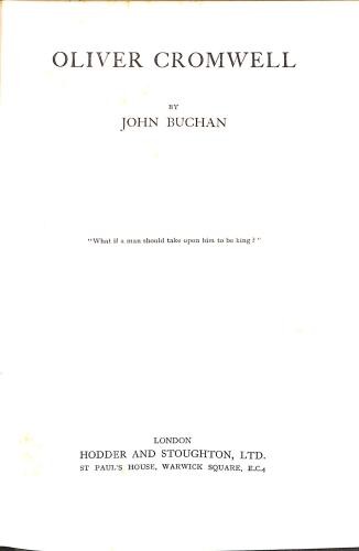 Oliver cromwell buchan - oliver,