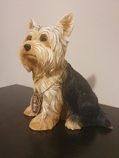 Yorkshire Terrier Dog Ornament Realistic features K9 Figure Cute man best friend
