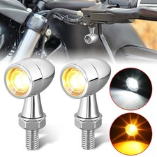 2X Chrome Motorcycle Bullet