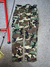 BDU Woodland Hot Weather Camouflage Pants Trousers Medium Army Ripstop US Jungle