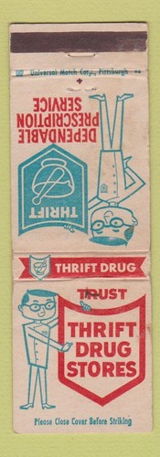 Matchbook cover thrift drug - matchbook,