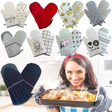 Oven gloves double mitts - oven, heat