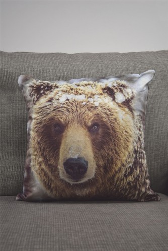 Big bear filled cushion 43x43 - bear,