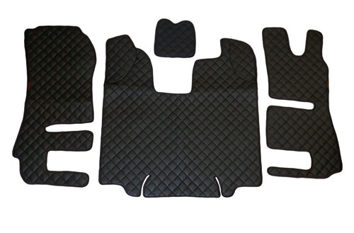 Black leather floor mats and - leather,