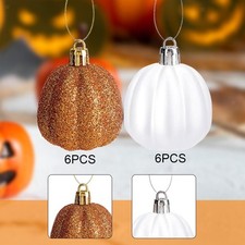 12x Pumpkin Hanging Ornaments