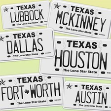 Texas License Plate Sticker -