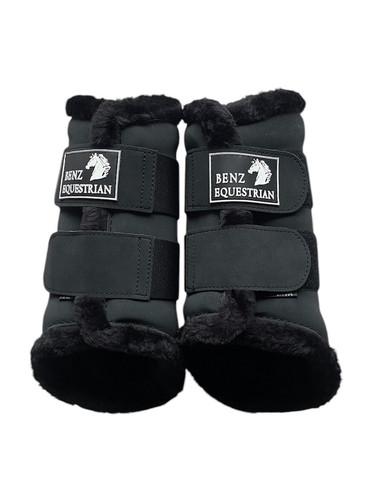 Black suede brushing boots - suede,